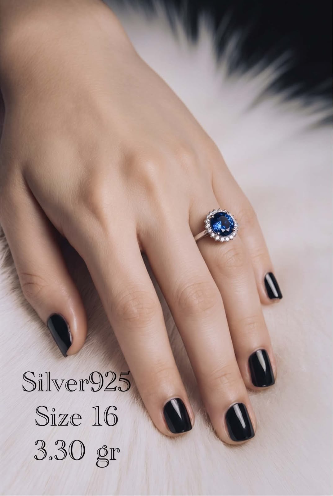 Bague Saphir Sculptée
